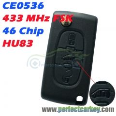 Citroen C3 2010-2016 car key